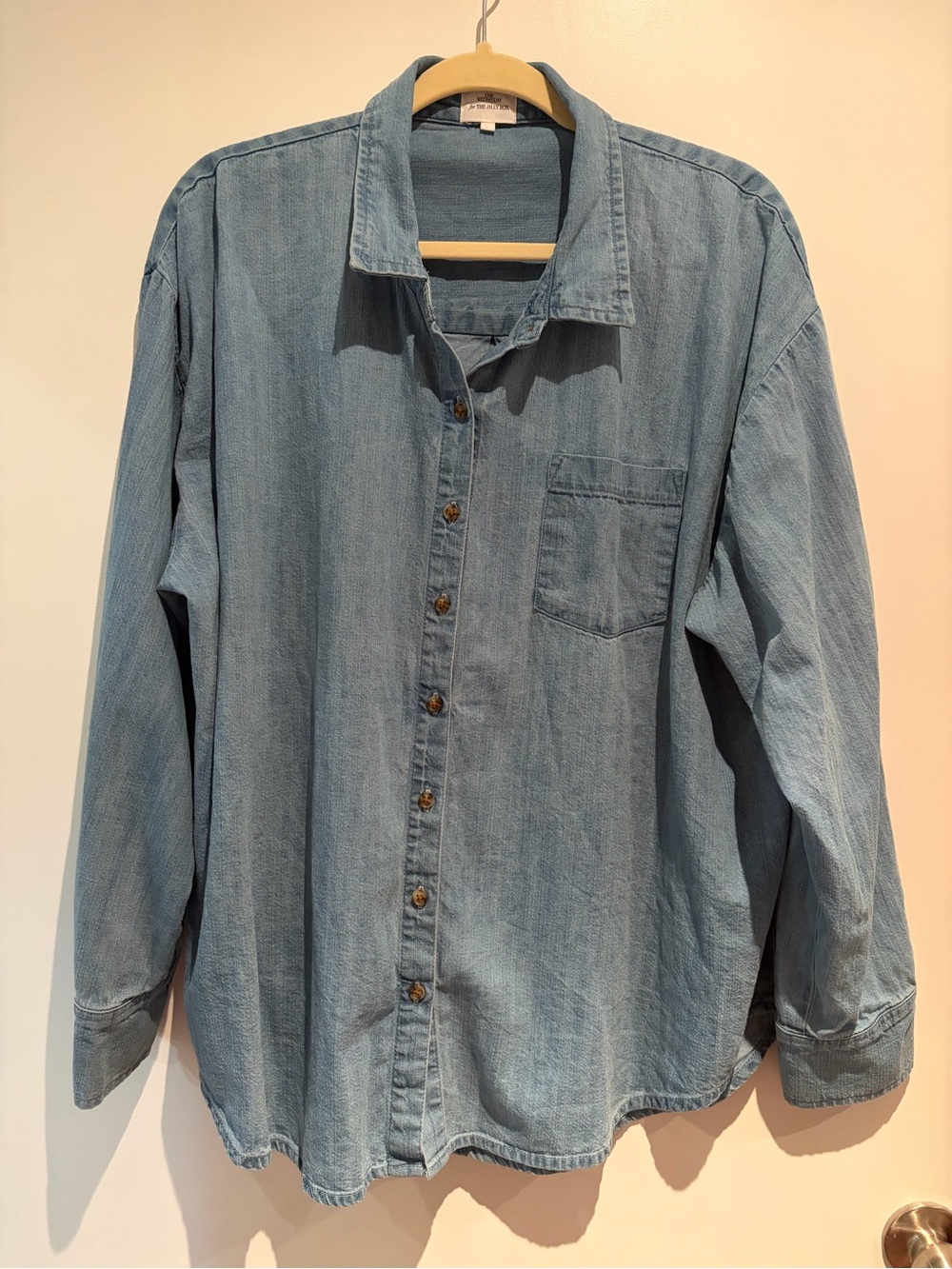 Jilly Box Light Wash Denim Button-Down Shirt - Women's Relaxed Fit